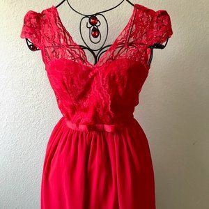 ASOS Red Lace Dress